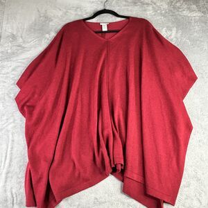 J Jill Sweater Pullover Women One Size Merino Wool Tencel Lyocell V Neck Layerin